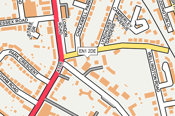 EN1 2DE map - OS OpenMap – Local (Ordnance Survey)