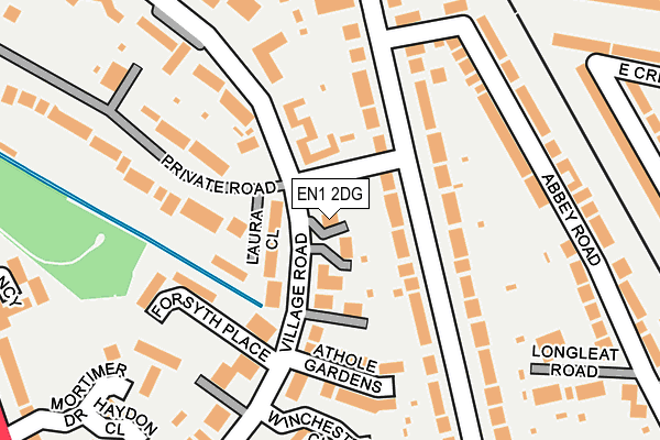 EN1 2DG map - OS OpenMap – Local (Ordnance Survey)