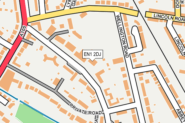 EN1 2DJ map - OS OpenMap – Local (Ordnance Survey)