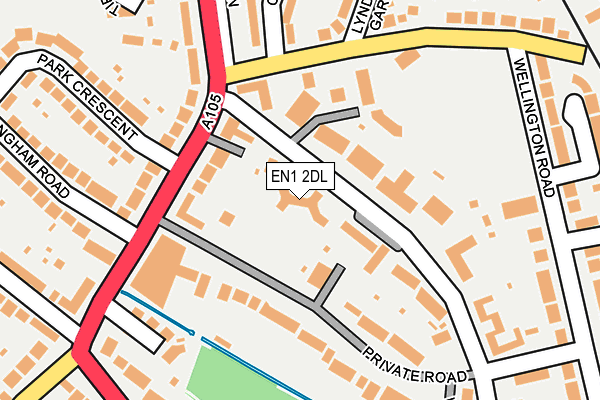 EN1 2DL map - OS OpenMap – Local (Ordnance Survey)