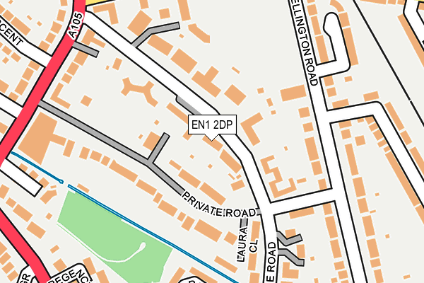 EN1 2DP map - OS OpenMap – Local (Ordnance Survey)