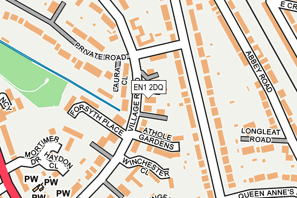 EN1 2DQ map - OS OpenMap – Local (Ordnance Survey)
