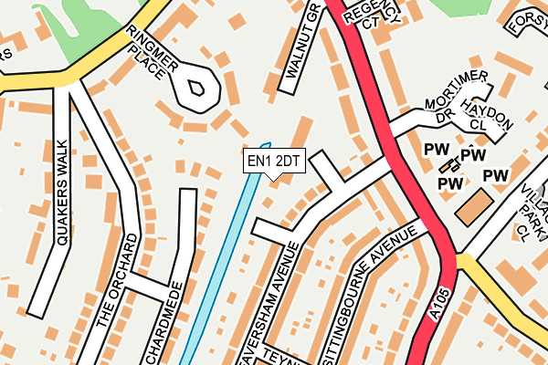 EN1 2DT map - OS OpenMap – Local (Ordnance Survey)