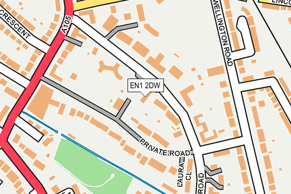 EN1 2DW map - OS OpenMap – Local (Ordnance Survey)