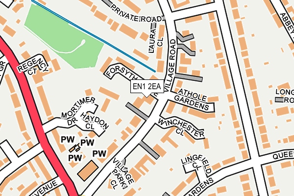 EN1 2EA map - OS OpenMap – Local (Ordnance Survey)