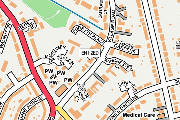 EN1 2ED map - OS OpenMap – Local (Ordnance Survey)