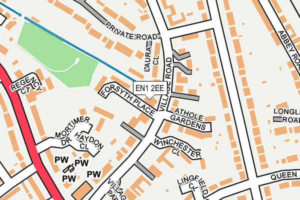 EN1 2EE map - OS OpenMap – Local (Ordnance Survey)