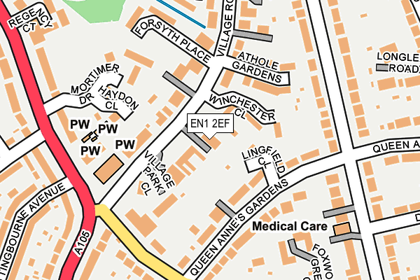 EN1 2EF map - OS OpenMap – Local (Ordnance Survey)