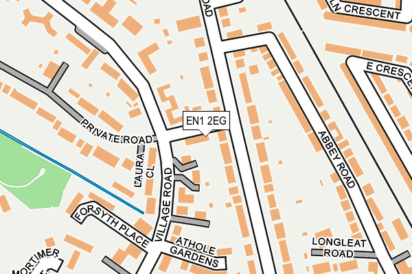 EN1 2EG map - OS OpenMap – Local (Ordnance Survey)