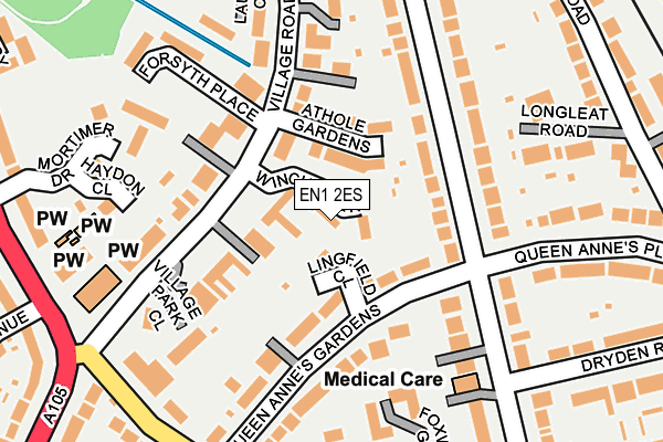 EN1 2ES map - OS OpenMap – Local (Ordnance Survey)
