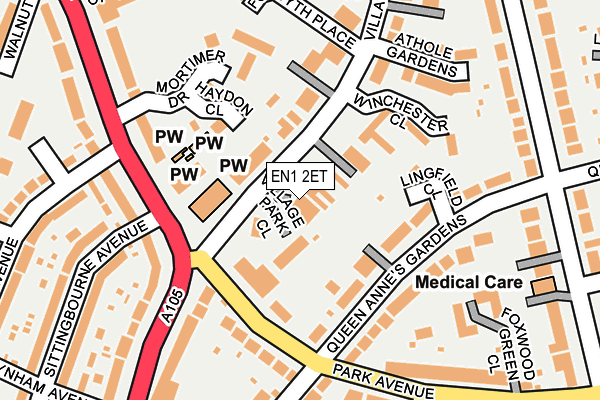 EN1 2ET map - OS OpenMap – Local (Ordnance Survey)