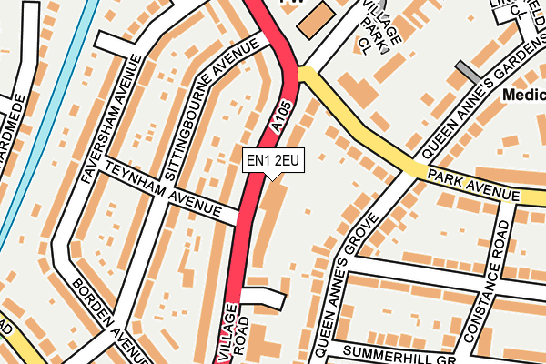 EN1 2EU map - OS OpenMap – Local (Ordnance Survey)