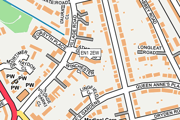 EN1 2EW map - OS OpenMap – Local (Ordnance Survey)
