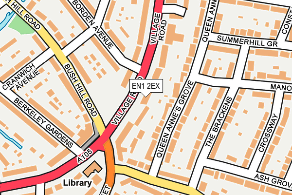 EN1 2EX map - OS OpenMap – Local (Ordnance Survey)