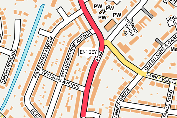 EN1 2EY map - OS OpenMap – Local (Ordnance Survey)