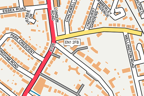 EN1 2FB map - OS OpenMap – Local (Ordnance Survey)