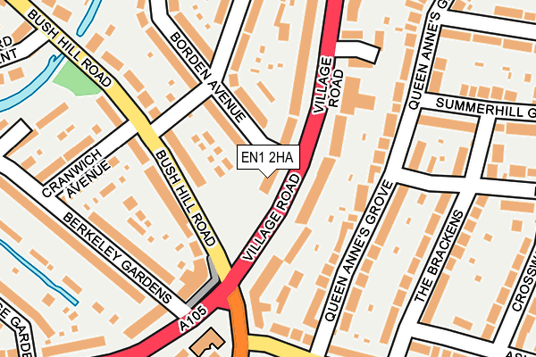 EN1 2HA map - OS OpenMap – Local (Ordnance Survey)