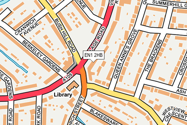 EN1 2HB map - OS OpenMap – Local (Ordnance Survey)