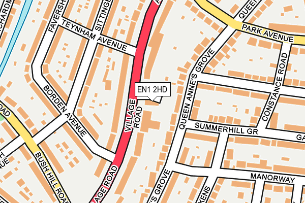 EN1 2HD map - OS OpenMap – Local (Ordnance Survey)