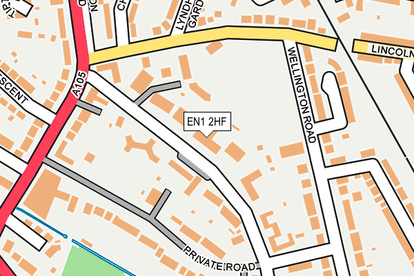 EN1 2HF map - OS OpenMap – Local (Ordnance Survey)