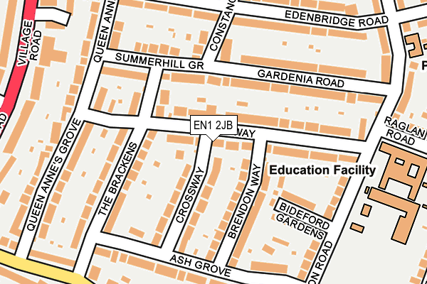EN1 2JB map - OS OpenMap – Local (Ordnance Survey)