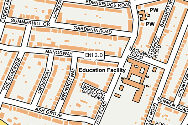 EN1 2JD map - OS OpenMap – Local (Ordnance Survey)