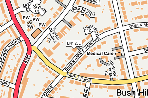 EN1 2JE map - OS OpenMap – Local (Ordnance Survey)