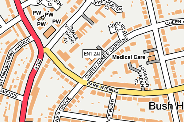 EN1 2JJ map - OS OpenMap – Local (Ordnance Survey)