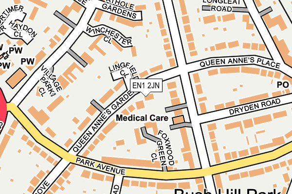 EN1 2JN map - OS OpenMap – Local (Ordnance Survey)