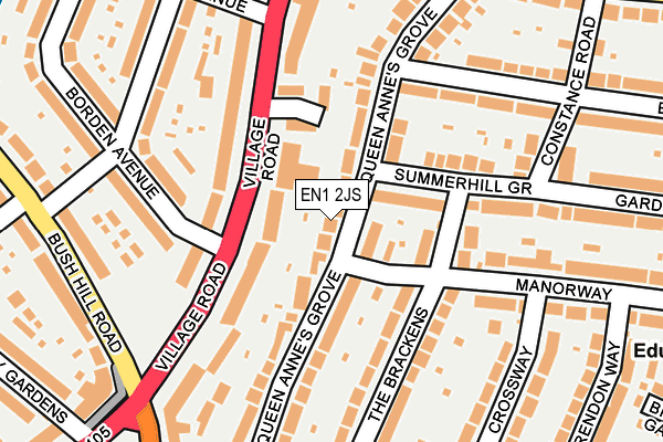 EN1 2JS map - OS OpenMap – Local (Ordnance Survey)