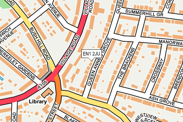 EN1 2JU map - OS OpenMap – Local (Ordnance Survey)