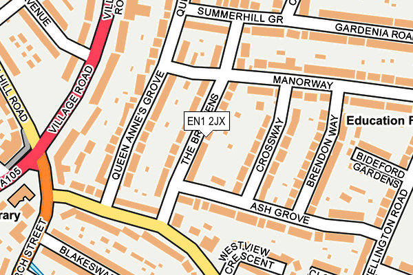 EN1 2JX map - OS OpenMap – Local (Ordnance Survey)