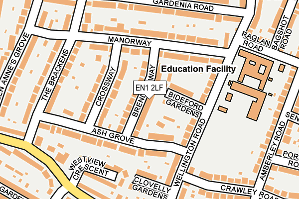 EN1 2LF map - OS OpenMap – Local (Ordnance Survey)