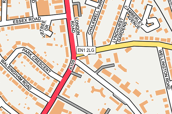 EN1 2LG map - OS OpenMap – Local (Ordnance Survey)