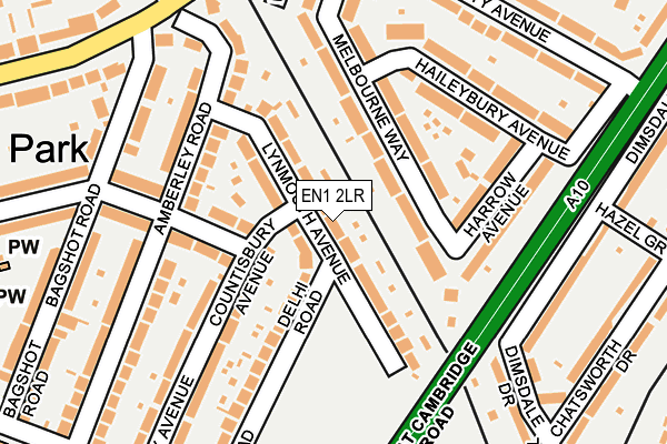 EN1 2LR map - OS OpenMap – Local (Ordnance Survey)