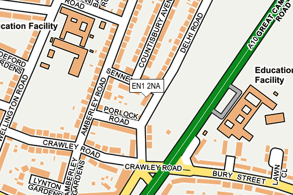 EN1 2NA map - OS OpenMap – Local (Ordnance Survey)