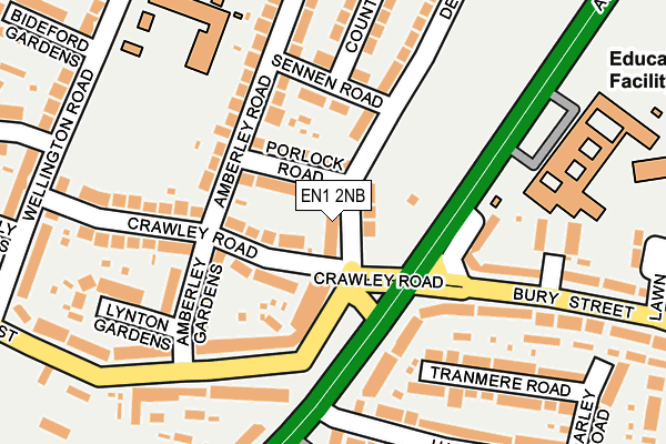 EN1 2NB map - OS OpenMap – Local (Ordnance Survey)
