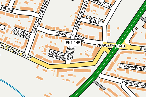 EN1 2NE map - OS OpenMap – Local (Ordnance Survey)