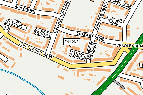 EN1 2NF map - OS OpenMap – Local (Ordnance Survey)