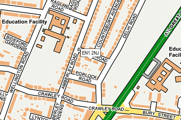 EN1 2NJ map - OS OpenMap – Local (Ordnance Survey)