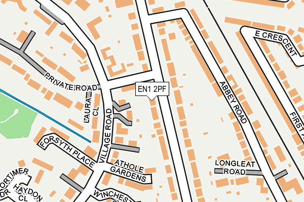 EN1 2PF map - OS OpenMap – Local (Ordnance Survey)