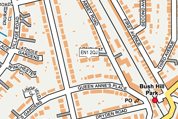 EN1 2QJ map - OS OpenMap – Local (Ordnance Survey)