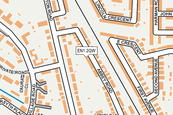 EN1 2QW map - OS OpenMap – Local (Ordnance Survey)