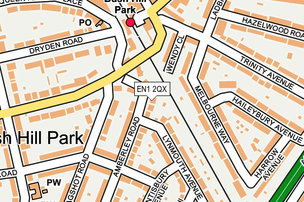 EN1 2QX map - OS OpenMap – Local (Ordnance Survey)