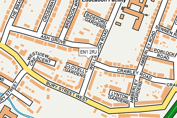 EN1 2RJ map - OS OpenMap – Local (Ordnance Survey)