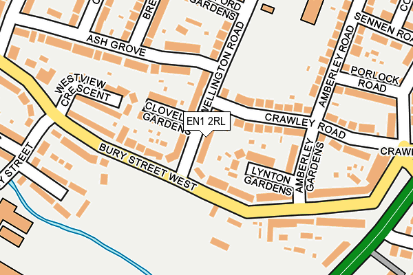 EN1 2RL map - OS OpenMap – Local (Ordnance Survey)