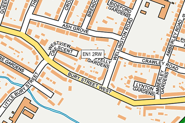 EN1 2RW map - OS OpenMap – Local (Ordnance Survey)
