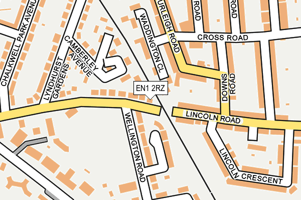 EN1 2RZ map - OS OpenMap – Local (Ordnance Survey)