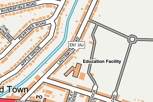 EN1 3AJ map - OS OpenMap – Local (Ordnance Survey)