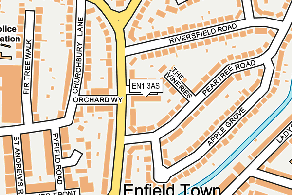 EN1 3AS map - OS OpenMap – Local (Ordnance Survey)